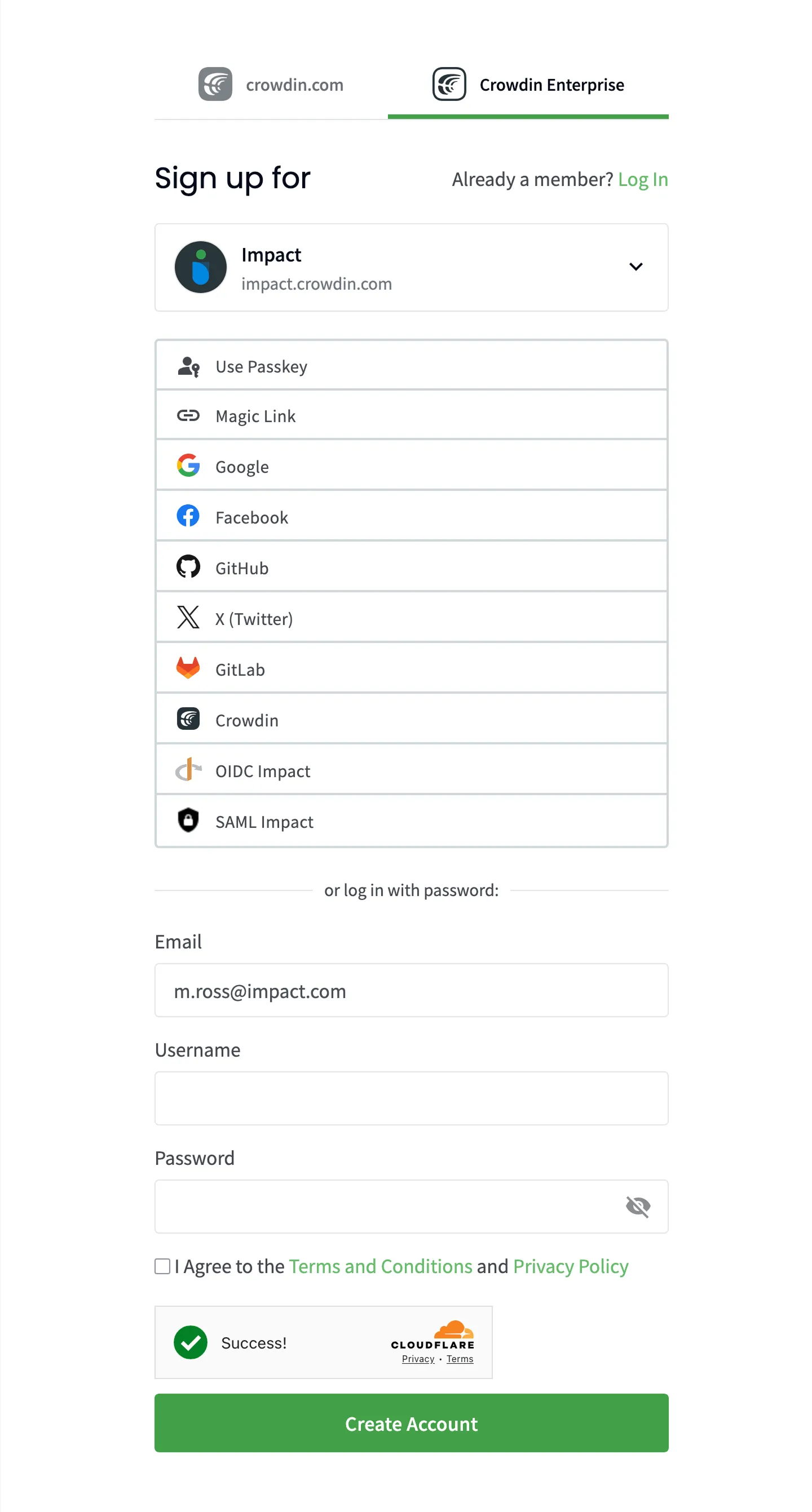 Accepting an invitation